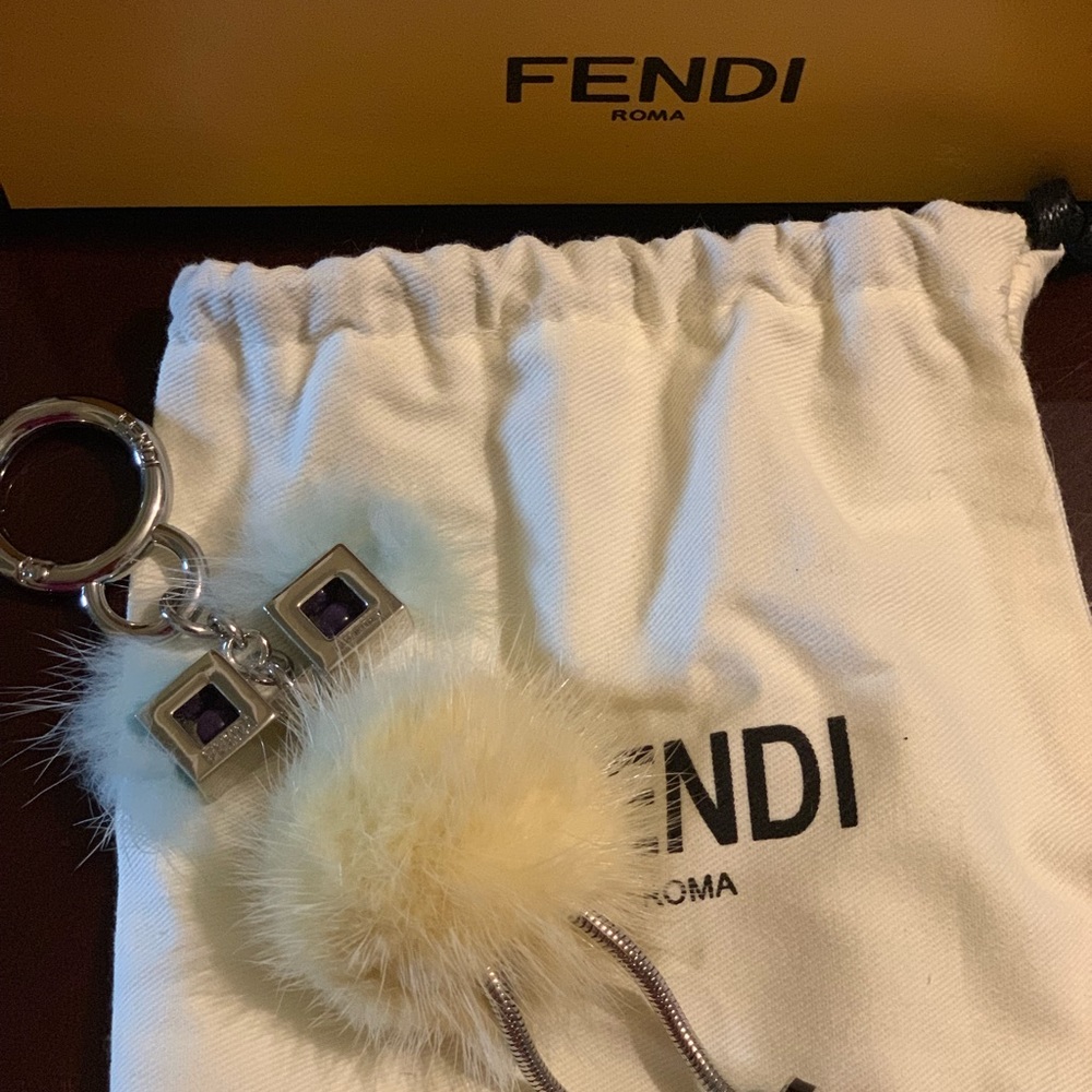 Authentic Fendi Mink Fur Bag Charm
